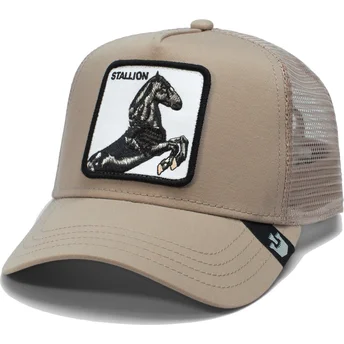 Casquette trucker beige cheval The Stallion The Farm Goorin Bros.