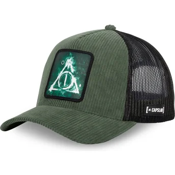 Gorra trucker verde y negra Las Reliquias de la Muerte POT1 Harry Potter de Capslab