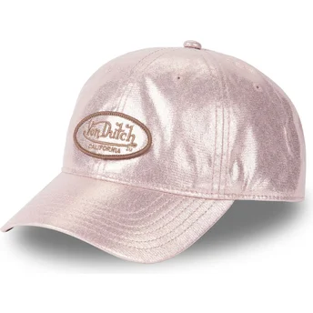 Cappello curvo rosa cinghia regolabile PIN di Von Dutch
