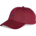 casquette-courbee-grenat-ajustable-cotton-chino-classic-sport-polo-ralph-lauren