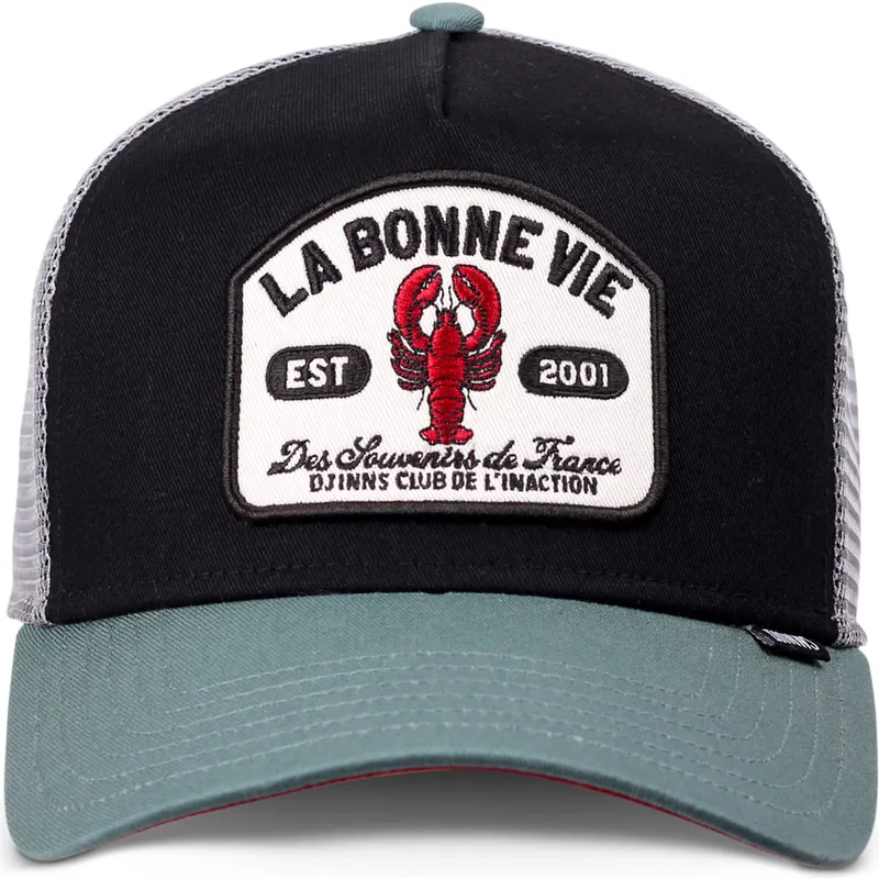 schwarze-graue-und-grune-trucker-cap-la-bonne-vie-hft-von-djinns