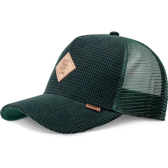 Cappellino trucker verde HFT Waffle Cord di Djinns