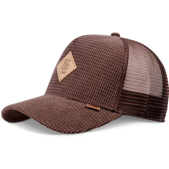 Casquette trucker marron HFT Waffle Cord Djinns