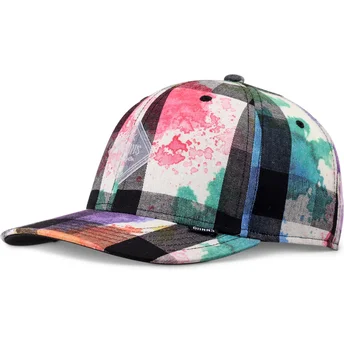 Cappello curvo multicolore snapback TrueFit Dirty Check di Djinns