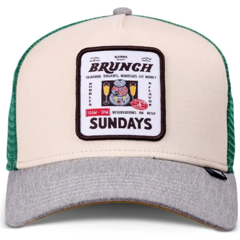 gorra-trucker-beige-gron-och-gra-sunday-brunch-hft-dnc-fran-djinns