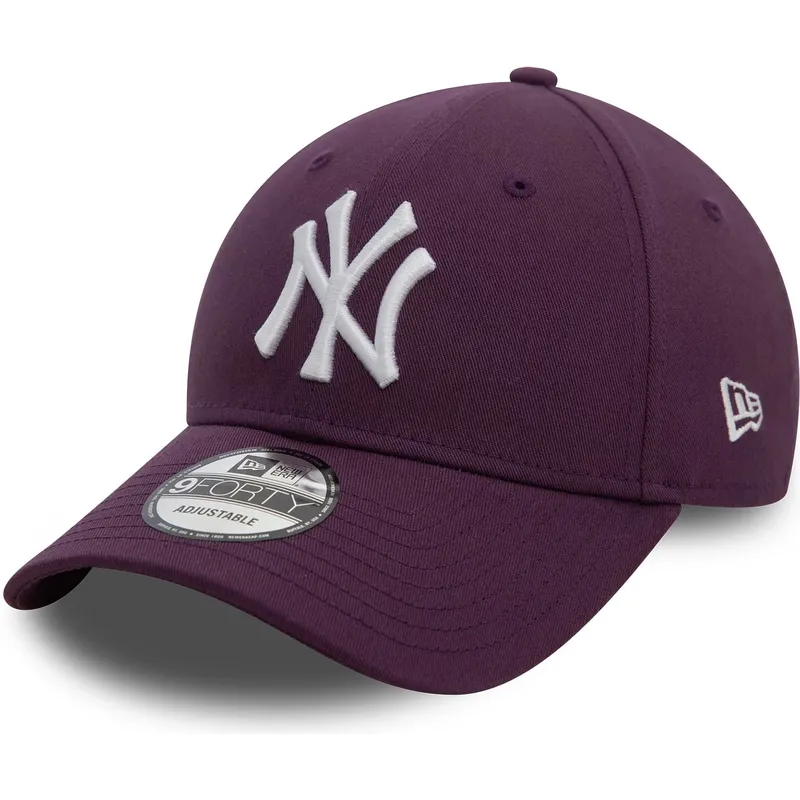 cappellino-curvo-viola-regolabile-9forty-league-essential-dei-new-york-yankees-mlb-di-new-era