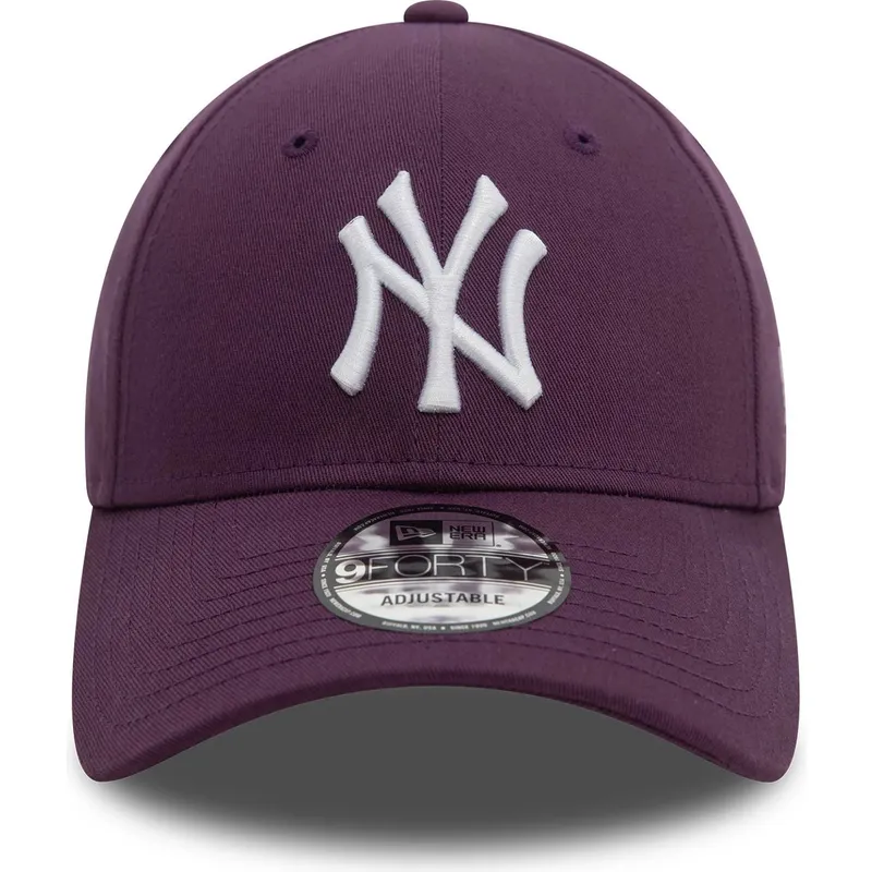 cappellino-curvo-viola-regolabile-9forty-league-essential-dei-new-york-yankees-mlb-di-new-era