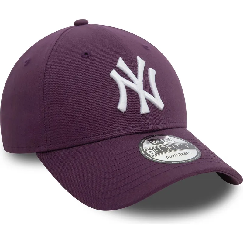 cappellino-curvo-viola-regolabile-9forty-league-essential-dei-new-york-yankees-mlb-di-new-era