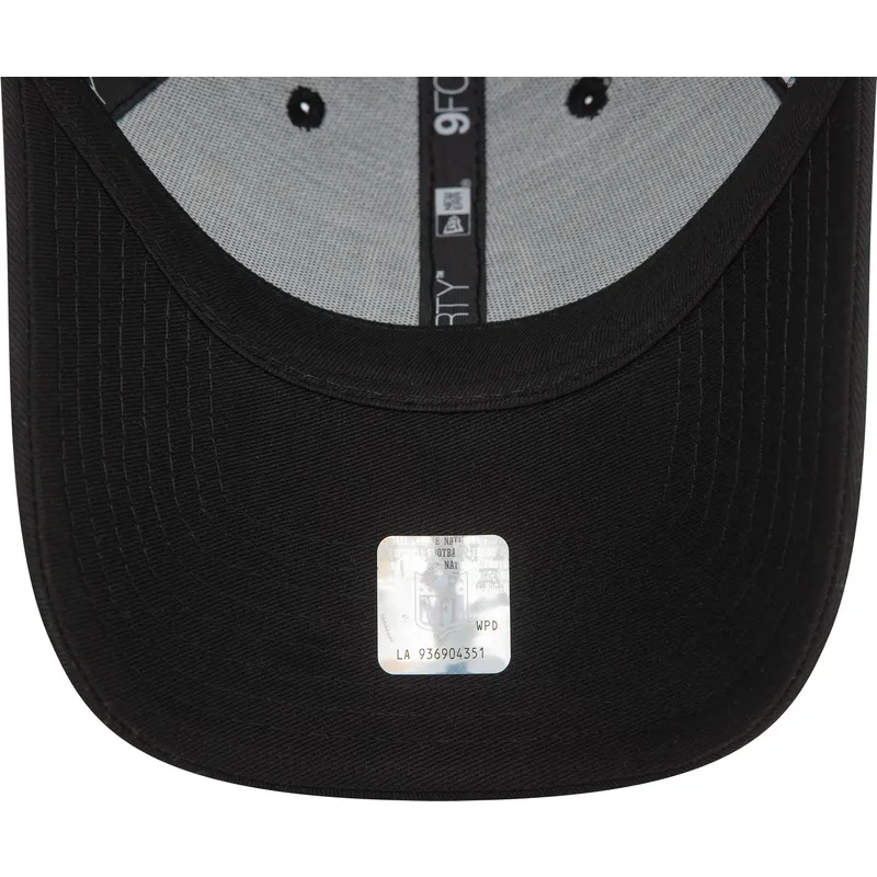 cappellino-curvo-nero-regolabile-9forty-metallic-patch-dei-las-vegas-raiders-nfl-di-new-era