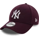 cappellino-curvo-viola-snapback-9forty-melton-wool-dei-new-york-yankees-mlb-di-new-era