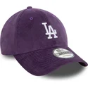 mutzen-gebogen-violett-verstellbares-band-9forty-cord-der-los-angeles-dodgers-mlb-von-new-era