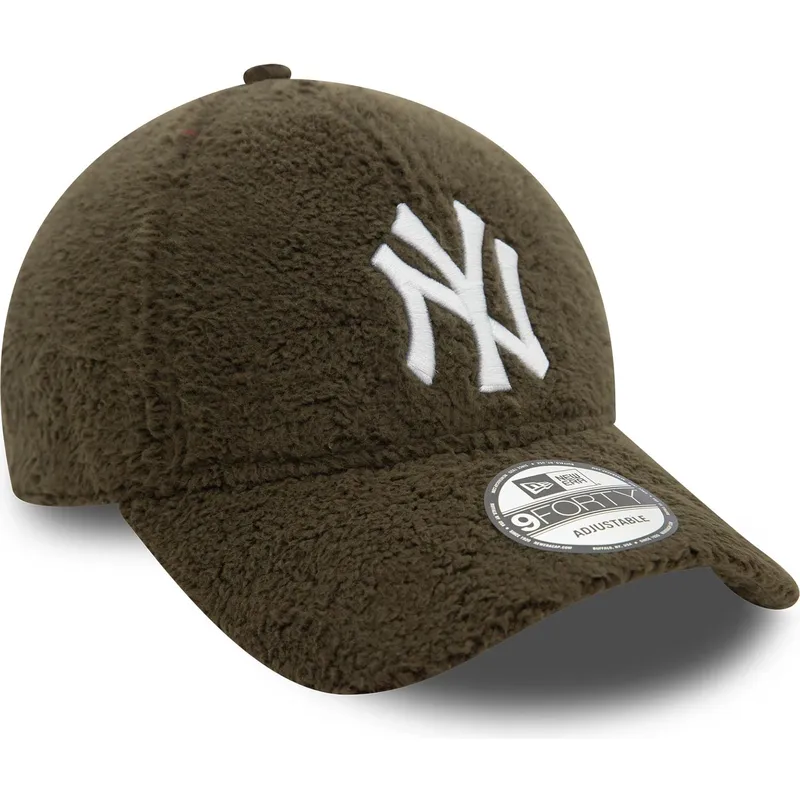 grune-verstellbare-curved-cap-9forty-borg-der-new-york-yankees-mlb-von-new-era