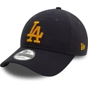 cappellino-curvo-blu-navy-regolabile-con-logo-giallo-9twenty-league-essential-dei-los-angeles-dodgers-mlb-di-new-era