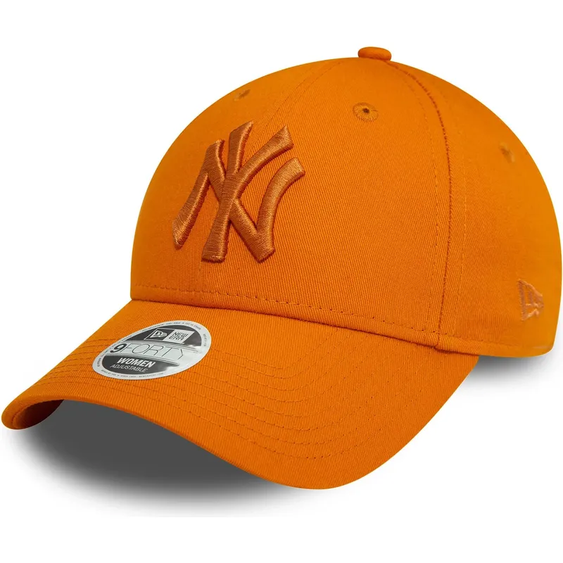 cappelli-curva-arancia-cinghia-regolabile-9forty-league-essential-dei-new-york-yankees-mlb-di-new-era