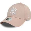 cappellino-curvo-rosa-regolabile-da-donna-9forty-glitter-dei-new-york-yankees-mlb-di-new-era