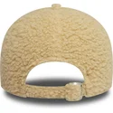 verstellbare-beige-gebogene-kappe-fur-damen-9forty-borg-der-new-york-yankees-mlb-von-new-era