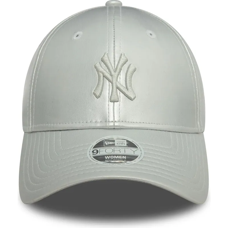 mutzen-gebogen-grau-verstellbares-band-plateada-plateado-9forty-midi-pu-der-new-york-yankees-mlb-von-new-era