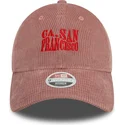 casquette-courbee-rose-ajustable-pour-femme-9twenty-cord-san-francisco-villes-et-plages-california-new-era