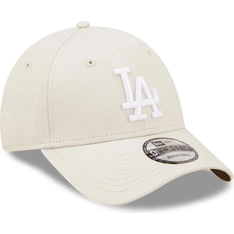 bezowa-regulowana-czapka-z-daszkiem-9forty-league-essential-los-angeles-dodgers-mlb-new-era