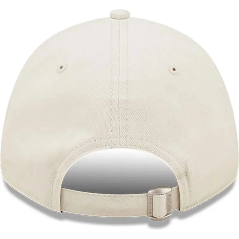 beige-verstellbare-curved-cap-9forty-league-essential-der-los-angeles-dodgers-mlb-von-new-era