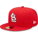cappello-piatto-rosso-regolabile-59fifty-ac-perf-dei-st-louis-cardinals-mlb-di-new-era