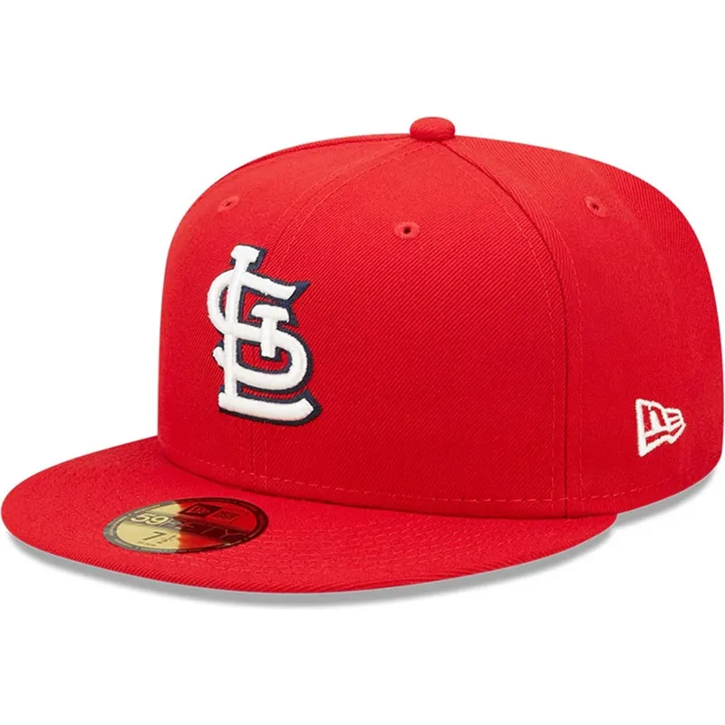 cappello-piatto-rosso-chiuso-59fifty-ac-perf-dei-st-louis-cardinals-mlb-di-new-era