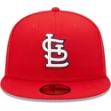 cappello-piatto-rosso-aderente-59fifty-ac-perf-dei-st-louis-cardinals-mlb-di-new-era