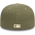 casquette-plate-verte-et-beige-ajustee-59fifty-side-patch-los-angeles-dodgers-mlb-new-era