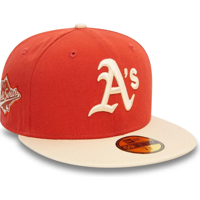 mutzen-flach-orange-angepasst-59fifty-side-patch-der-oakland-athletics-mlb-von-new-era mutzen-flach-orange-angepasst-59fifty-side-patch-der-oakland-athletics-mlb-von-new-era