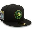 cappello-piatto-nero-aderente-59fifty-coop-dei-seattle-mariners-mlb-di-new-era