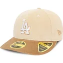 cappellino-curvo-beige-e-marrone-regolabile-59fifty-low-profile-cord-dei-los-angeles-dodgers-mlb-di-new-era