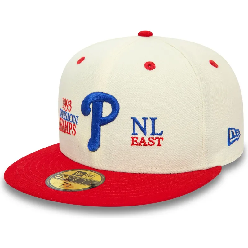 cappellino-piatto-beige-e-rosso-chiuso-59fifty-93-division-dei-philadelphia-phillies-mlb-di-new-era
