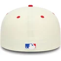 casquette-plate-beige-et-rouge-ajustee-59fifty-93-division-philadelphia-phillies-mlb-new-era