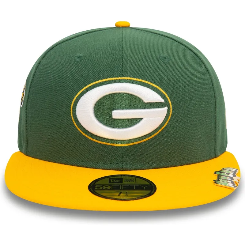 berretto-piatto-verde-e-giallo-chiuso-59fifty-pin-pack-dei-green-bay-packers-nfl-di-new-era
