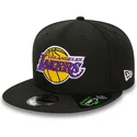 casquette-plate-noire-snapback-9fifty-repreve-los-angeles-lakers-nba-new-era