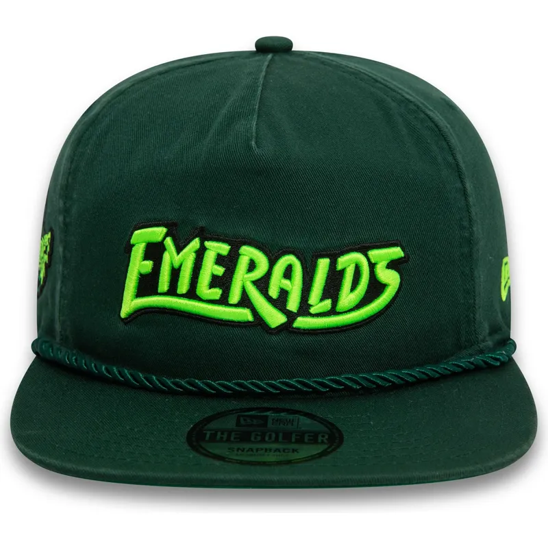 berretto-piatto-verde-snapback-golfer-alternative-eugene-emeralds-milb-di-new-era