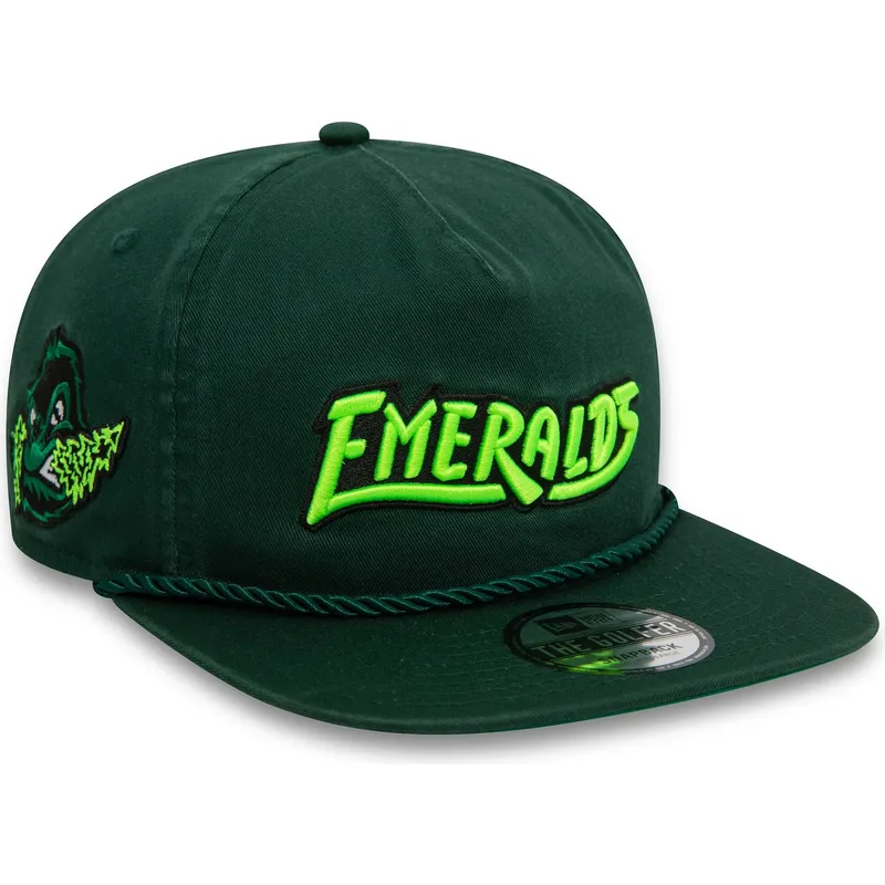 berretto-piatto-verde-snapback-golfer-alternative-eugene-emeralds-milb-di-new-era