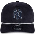 cappellino-snapback-blu-navy-con-visiera-curva-golfer-cord-dei-new-york-yankees-mlb-di-new-era