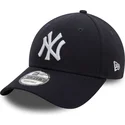 marineblaue-verstellbare-curved-cap-9forty-side-patch-der-new-york-yankees-mlb-von-new-era