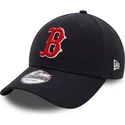marineblaue-verstellbare-curved-cap-9forty-side-patch-der-boston-red-sox-mlb-von-new-era