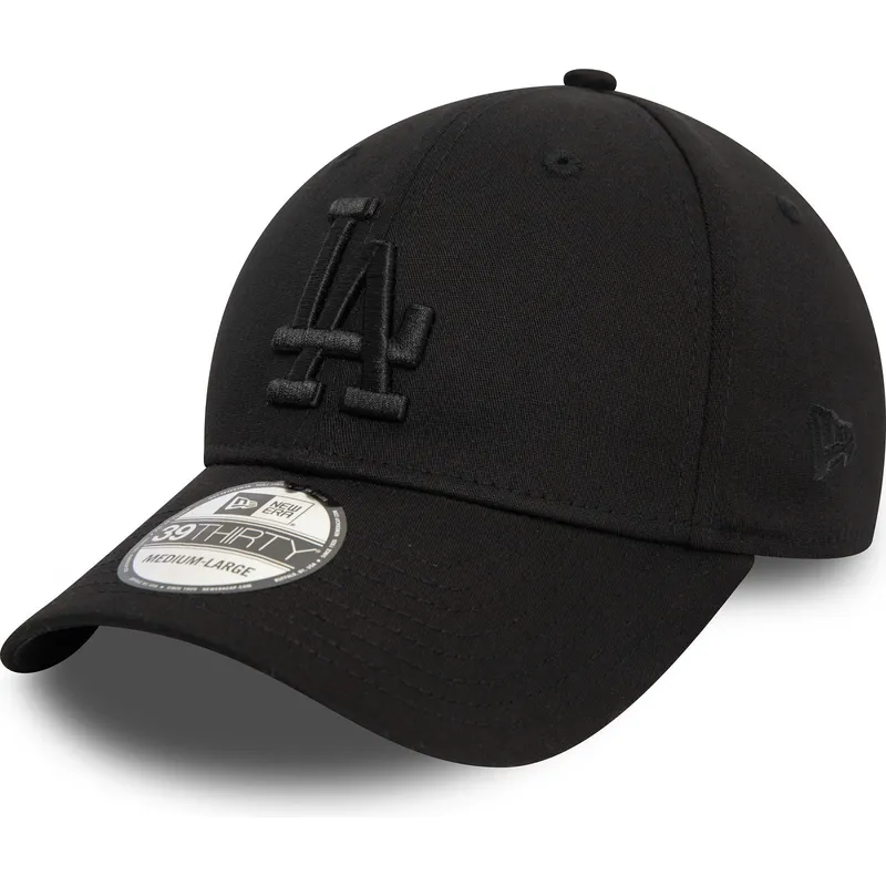 mutzen-gebogen-schwarz-angepasst-39thirty-monochrome-der-los-angeles-dodgers-mlb-von-new-era