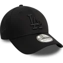 cappellino-curvo-nero-regolabile-con-logo-nero-39thirty-monochrome-dei-los-angeles-dodgers-mlb-di-new-era