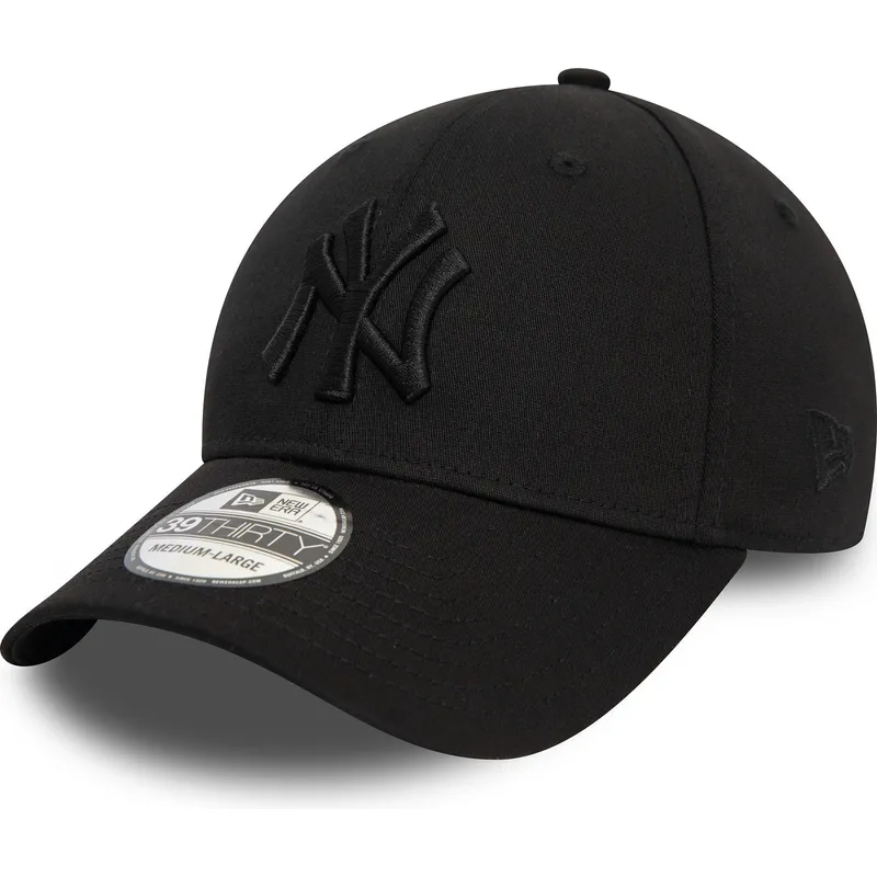 cappello-curvo-nero-regolabile-con-logo-nero-39thirty-monochrome-dei-new-york-yankees-mlb-di-new-era