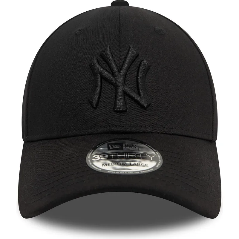 cappello-curvo-nero-regolabile-con-logo-nero-39thirty-monochrome-dei-new-york-yankees-mlb-di-new-era