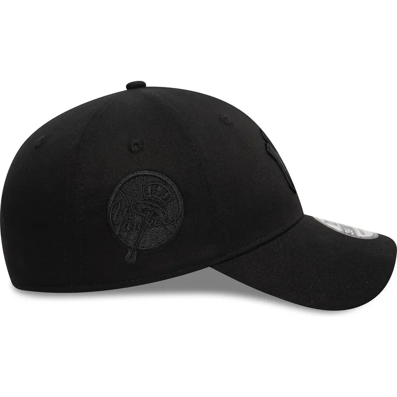 cappello-curvo-nero-regolabile-con-logo-nero-39thirty-monochrome-dei-new-york-yankees-mlb-di-new-era