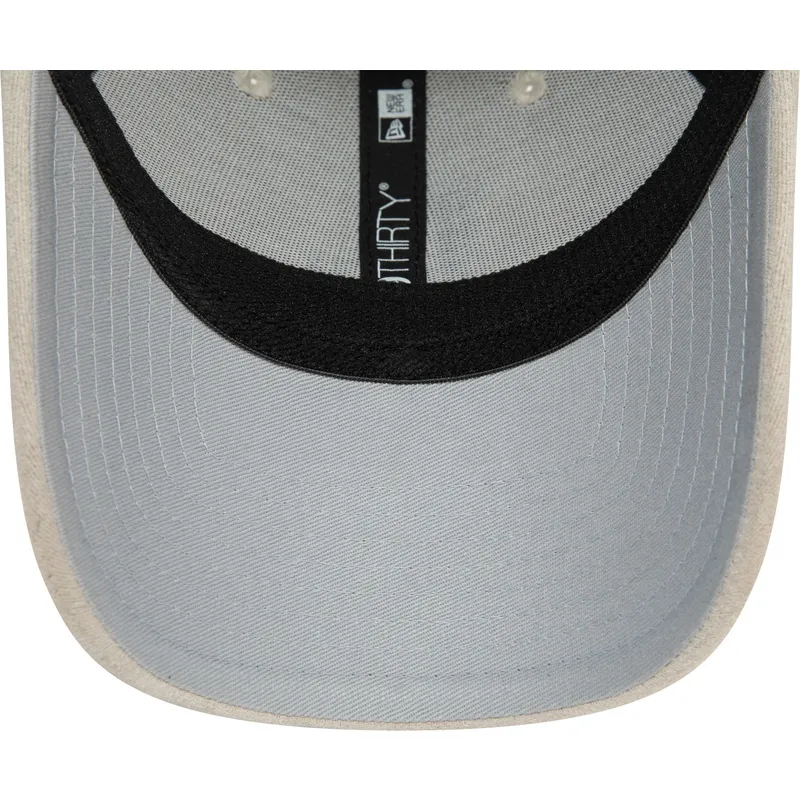 cappellino-curvo-beige-aderente-con-logo-blu-39thirty-in-finta-pelle-scamosciata-dei-los-angeles-dodgers-mlb-di-new-era