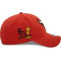 casquette-courbee-orange-ajustable-9forty-flower-icon-chicago-bulls-nba-new-era