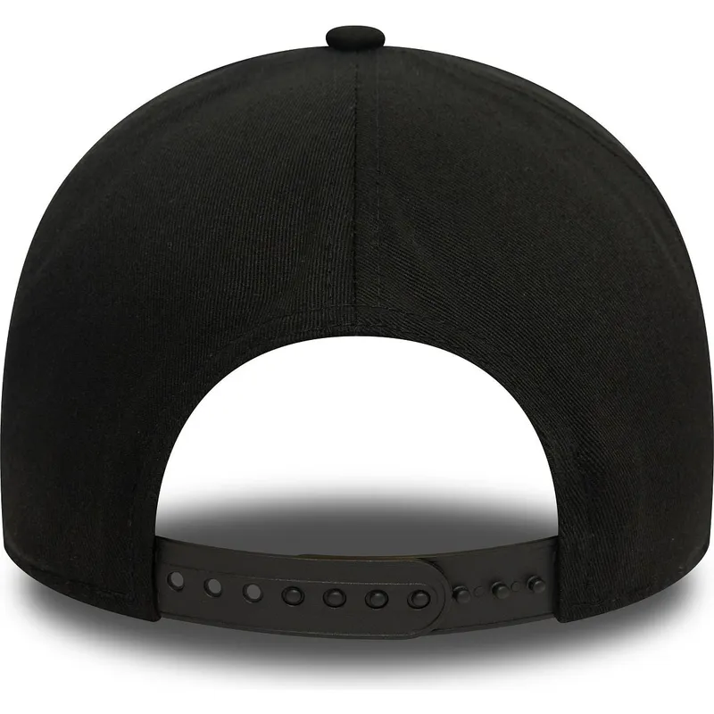 cappello-snapback-nero-con-visiera-curva-e-logo-beige-9forty-e-frame-league-essential-dei-los-angeles-dodgers-mlb-di-new-era