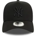 new-era-curved-brim-black-logo-9forty-e-frame-monochrome-new-york-yankees-mlb-black-snapback-cap