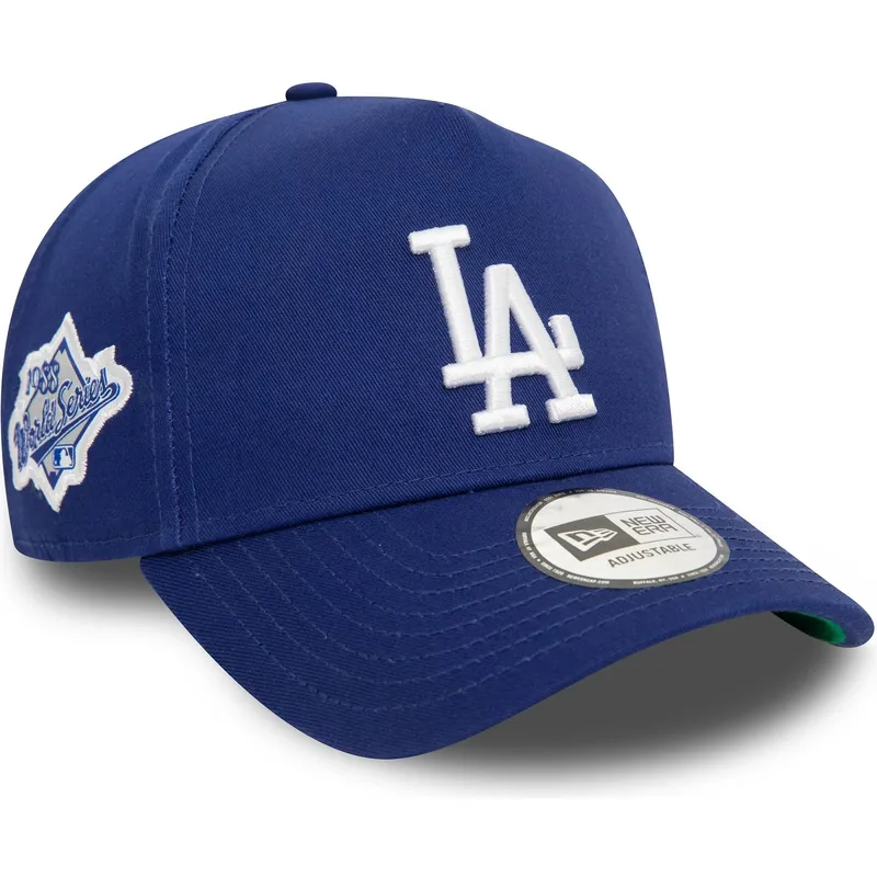 casquette-courbee-bleue-snapback-9forty-e-frame-patch-los-angeles-dodgers-mlb-new-era